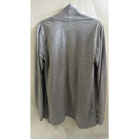 Old Navy Active Large Tall Gray Drawstring Neck Drape Terry Activewear Cardigan - Picture 5 of 7